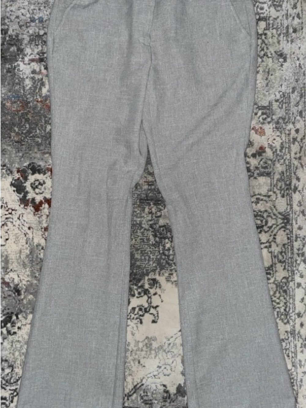 Suzy Shier Light Gray Flare Dress Pants